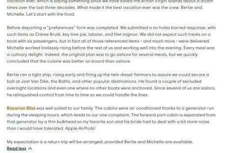 Review img # 19 of the yacht Bavarian Bliss