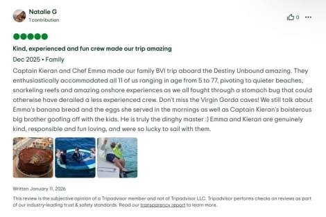Review img # 19 of the yacht Destiny Unbound