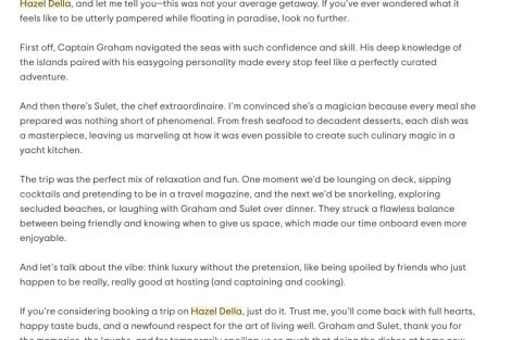 Review img # 17 of the yacht Hazel Della