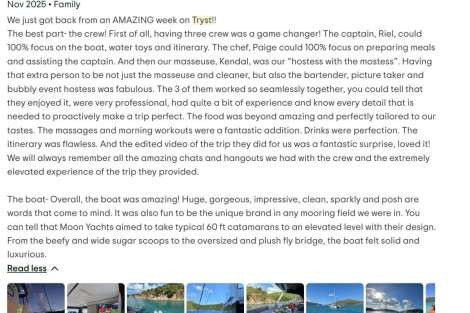 Review img # 26 of the yacht Tryst