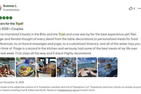 Review img # 29 of the yacht Tryst
