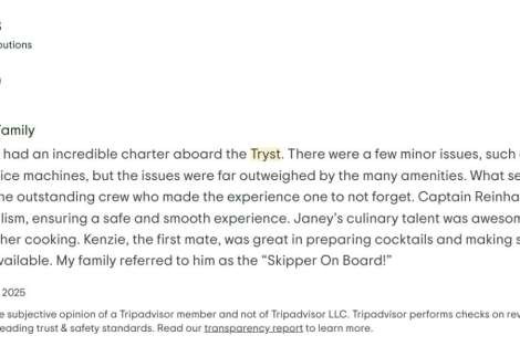 Review img # 34 of the yacht Tryst