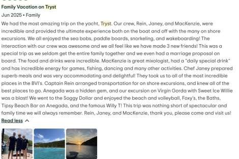 Review img # 35 of the yacht Tryst
