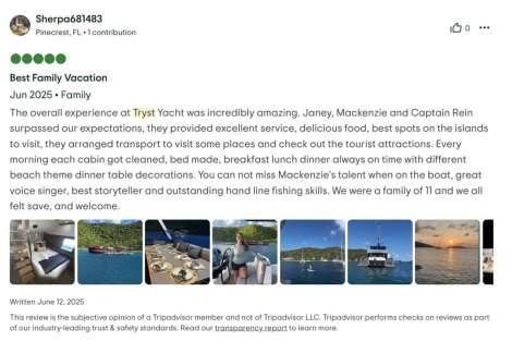 Review img # 33 of the yacht Tryst