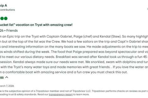 Review img # 14 of the yacht Tryst
