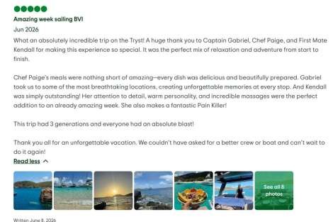 Review img # 1 of the yacht Tryst